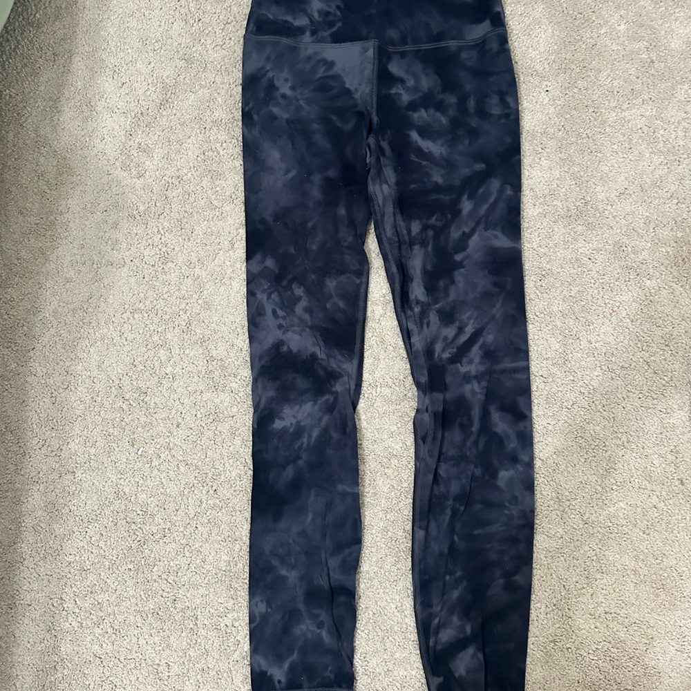 lululemon athletica black/gray diamond dye Leggings